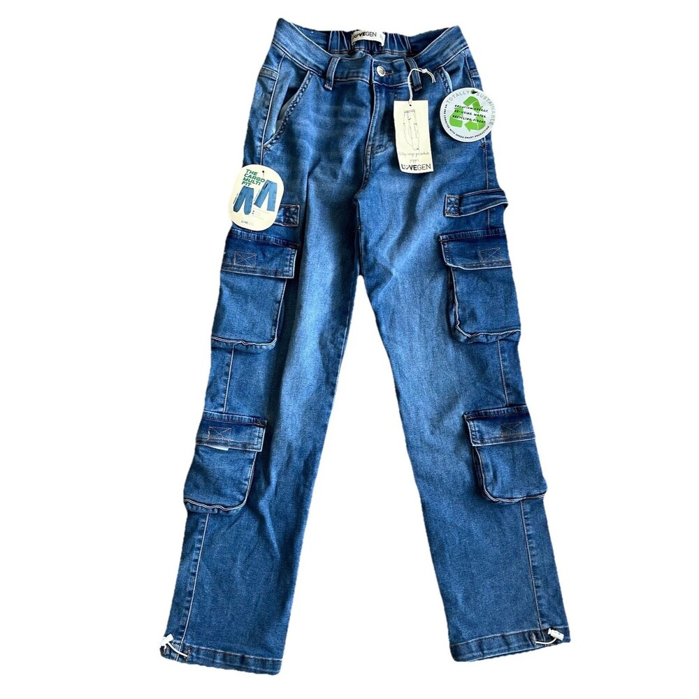Love Gen Utility Cargo Parachute Jean Jogger Sz 3 NEW Sustainable Pockets